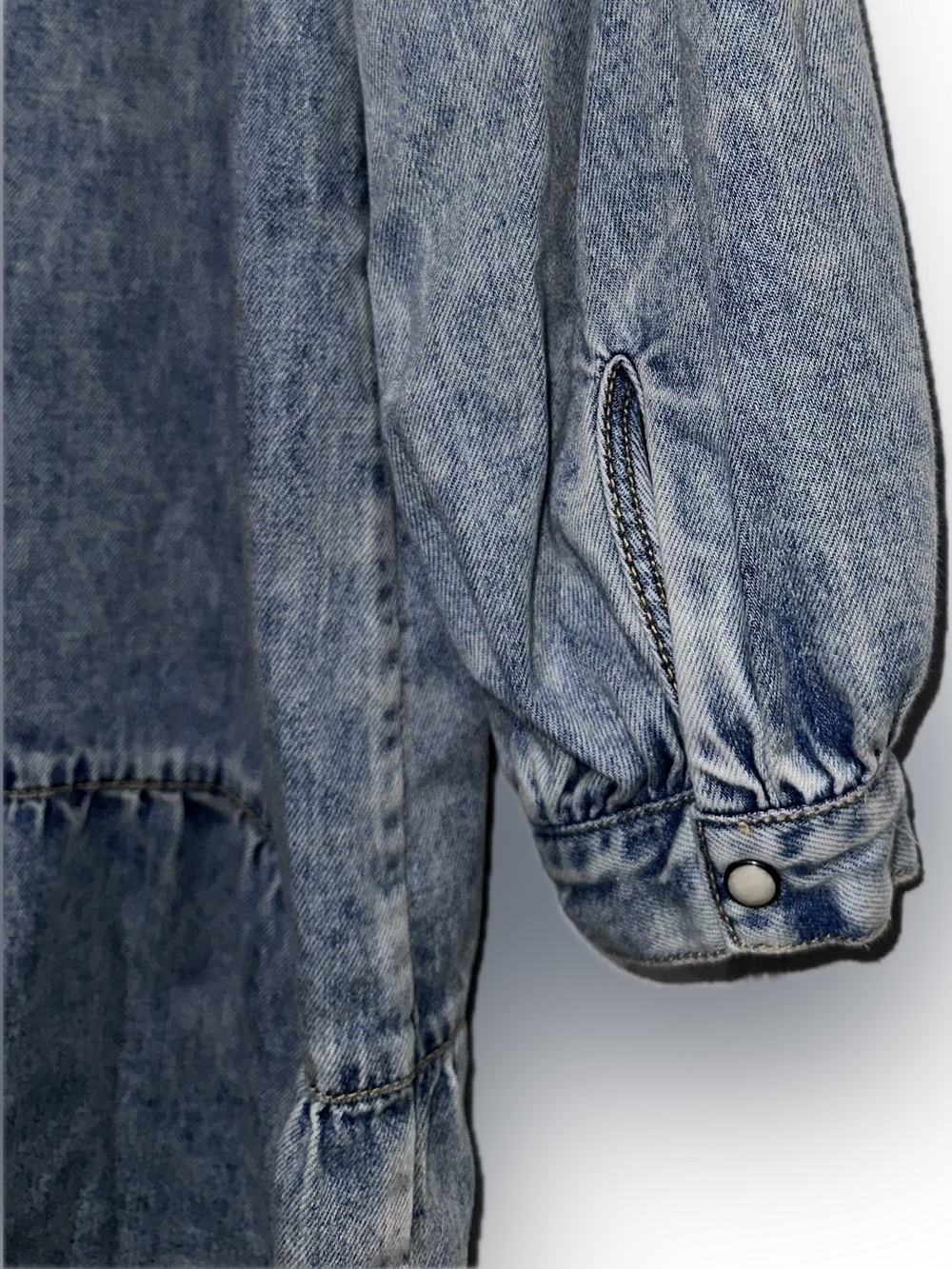 Rails Lila Chambray Denim Tiered Flounce Dress | Faded Indigo - Picture 11 of 16